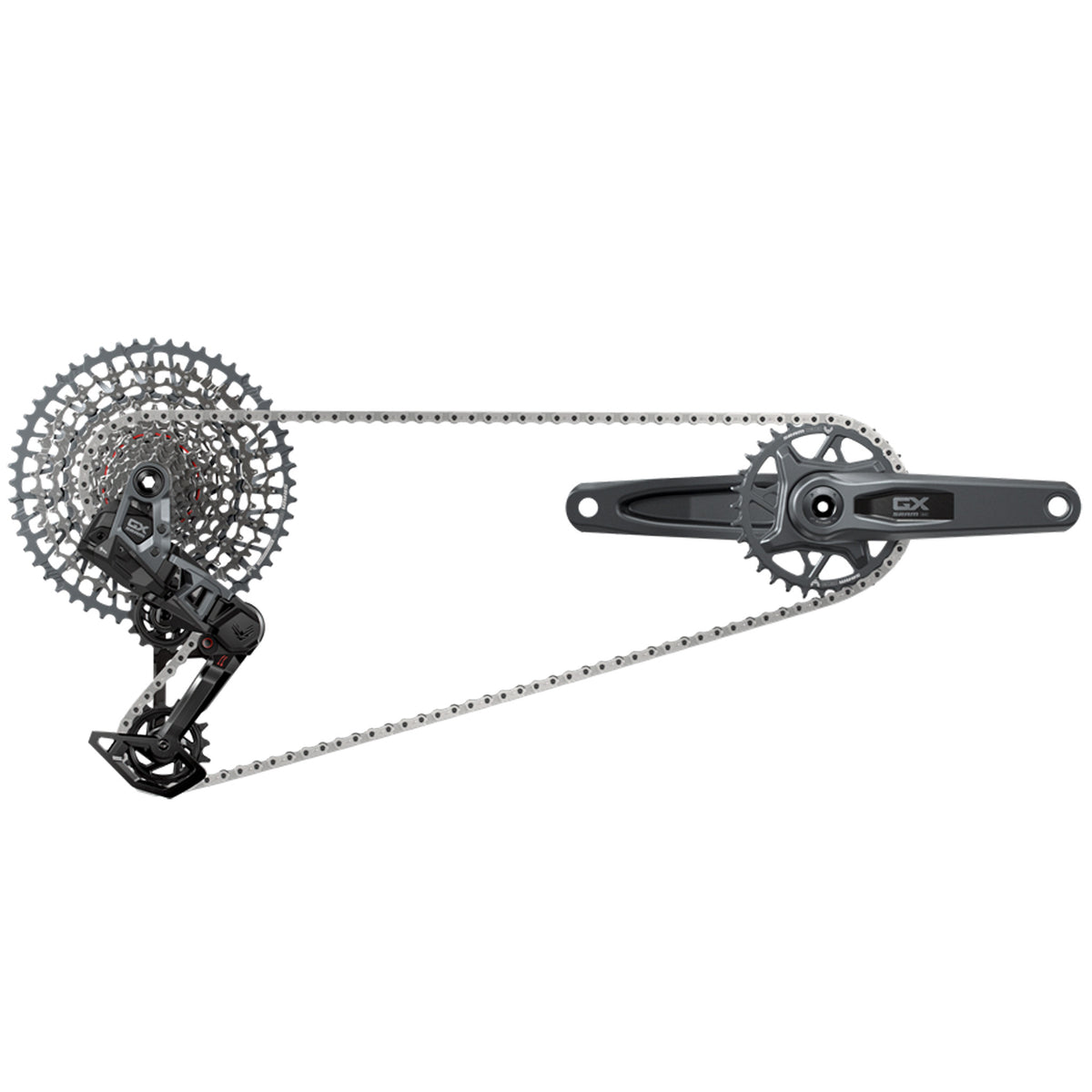 SRAM GX T-Type Eagle AXS Groupset 170mm Dark Polar