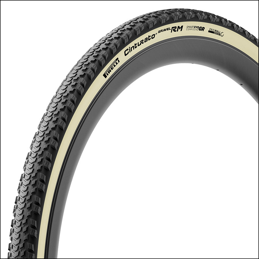 Pirelli Cinturato Gravel RM HP-Line Gravel Tire 700x50C Folding Tubeless Ready SmartEVO GR ProWALL Gravel 120TPI White