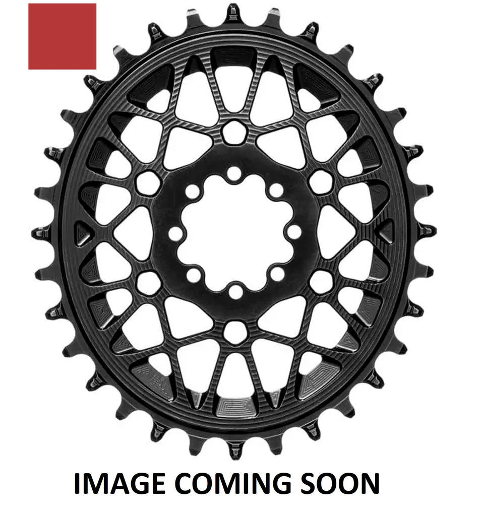 absoluteBlack Oval SRAM T-Type Transmission Direct Mount 8-Bolt Boost Chainring, Red