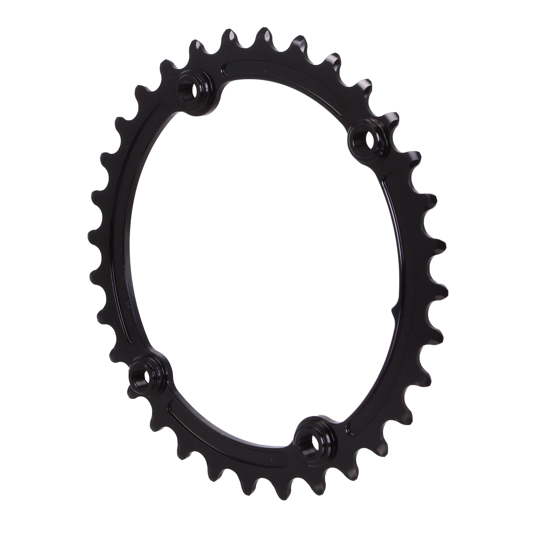 absoluteBLACK Premium Sub-Compact Oval 110 BCD Road Inner Chainring - 32t 110 Shimano Asymmetric BCD 4-Bolt BLK