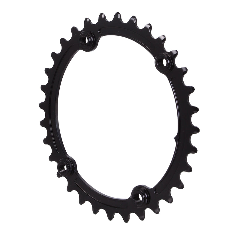 absoluteBLACK Premium Sub-Compact Oval 110 BCD Road Inner Chainring - 32t 110 Shimano Asymmetric BCD 4-Bolt BLK