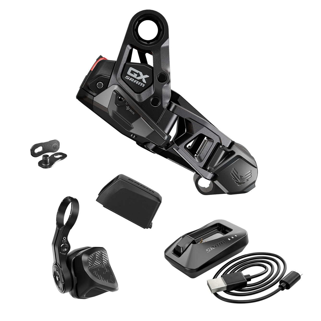 SRAM GX Eagle T-Type Rear Derailleur AXS Upgrade Kit - Converts Eagle 70 90 Mechanical Rear Derailleurs to AXS Electronic