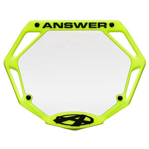 AnswerBMX 3D Number Plate Pro Flo Yellow