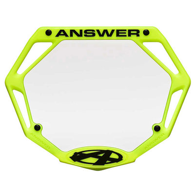AnswerBMX 3D Number Plate Pro Flo Yellow