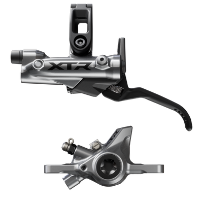 Shimano XTR BR-M9200 Disc Brake BL-M9220 Lever - Left/Front Post Mount 2-Piston Caliper SM-BH90-SS Hose Metal Pads Gray