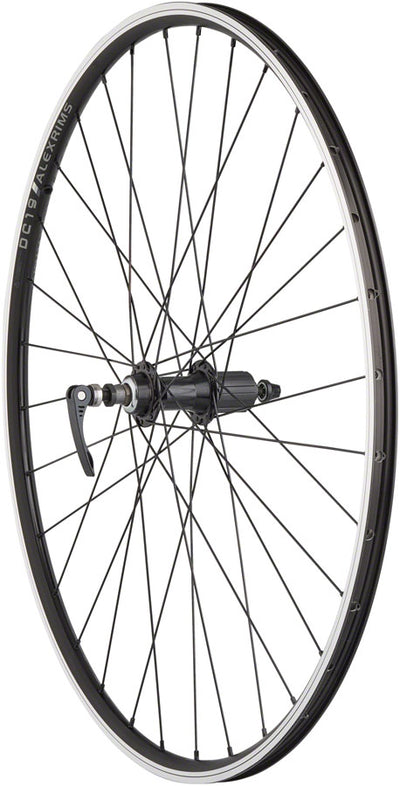 Quality Wheels Value Double Wall Series Rear Wheel - 700 QR x 135mm Rim Brake HG 10 BLK Clincher 32H