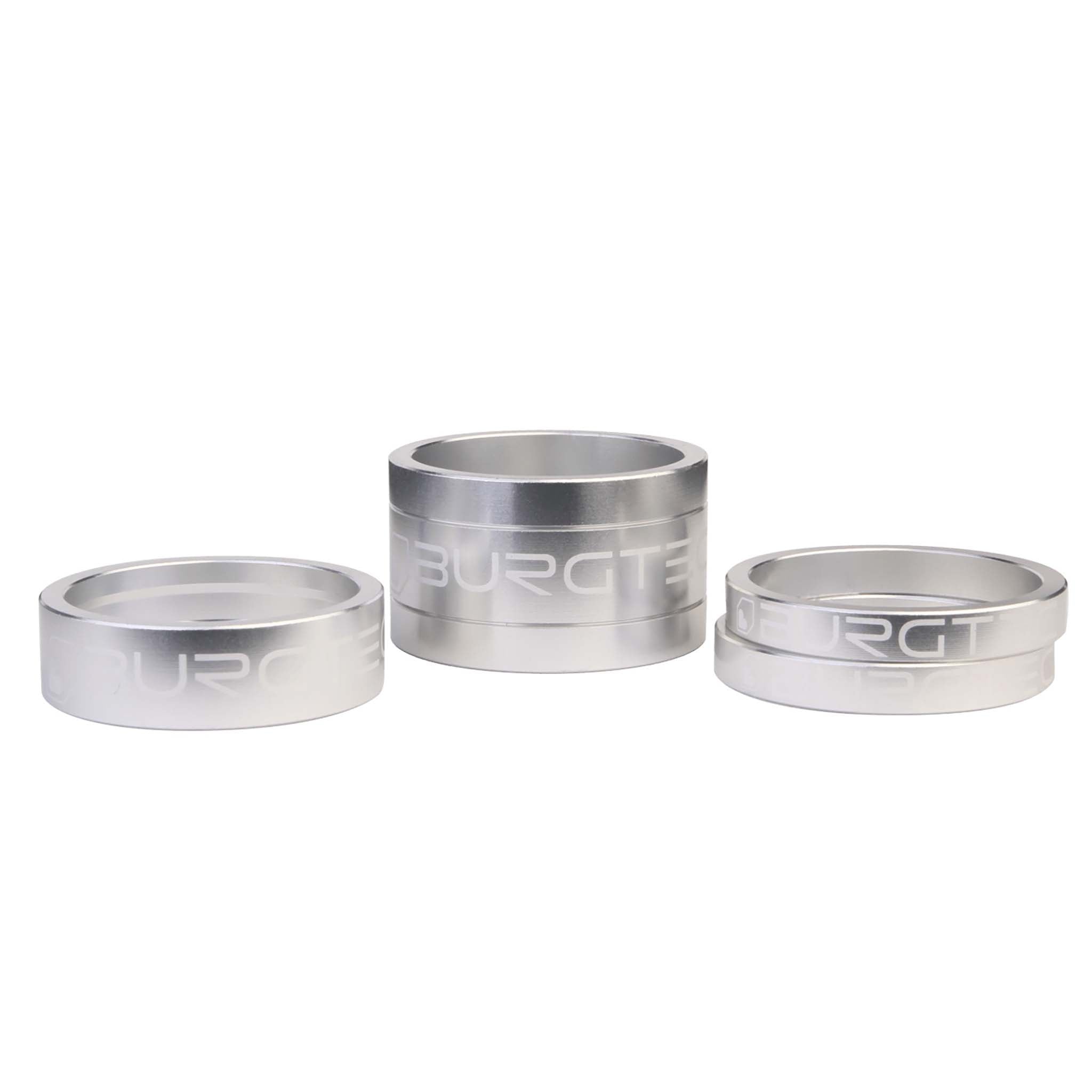Burgtec Stem Spacer Kit Rhodium Silver 4/Count