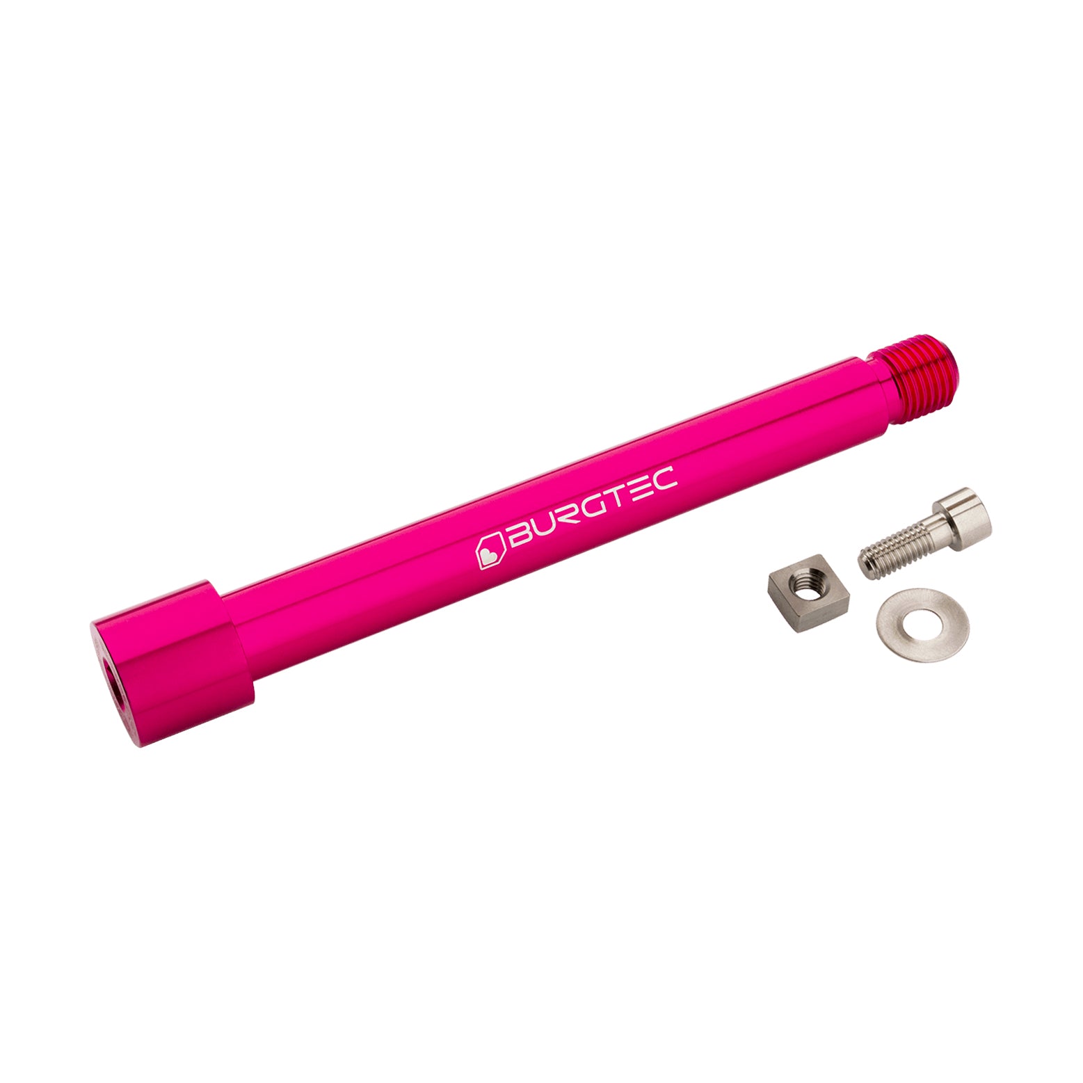 Burgtec Fox Fork 2021+ Axle 15x110mm Toxic Barbie Pink