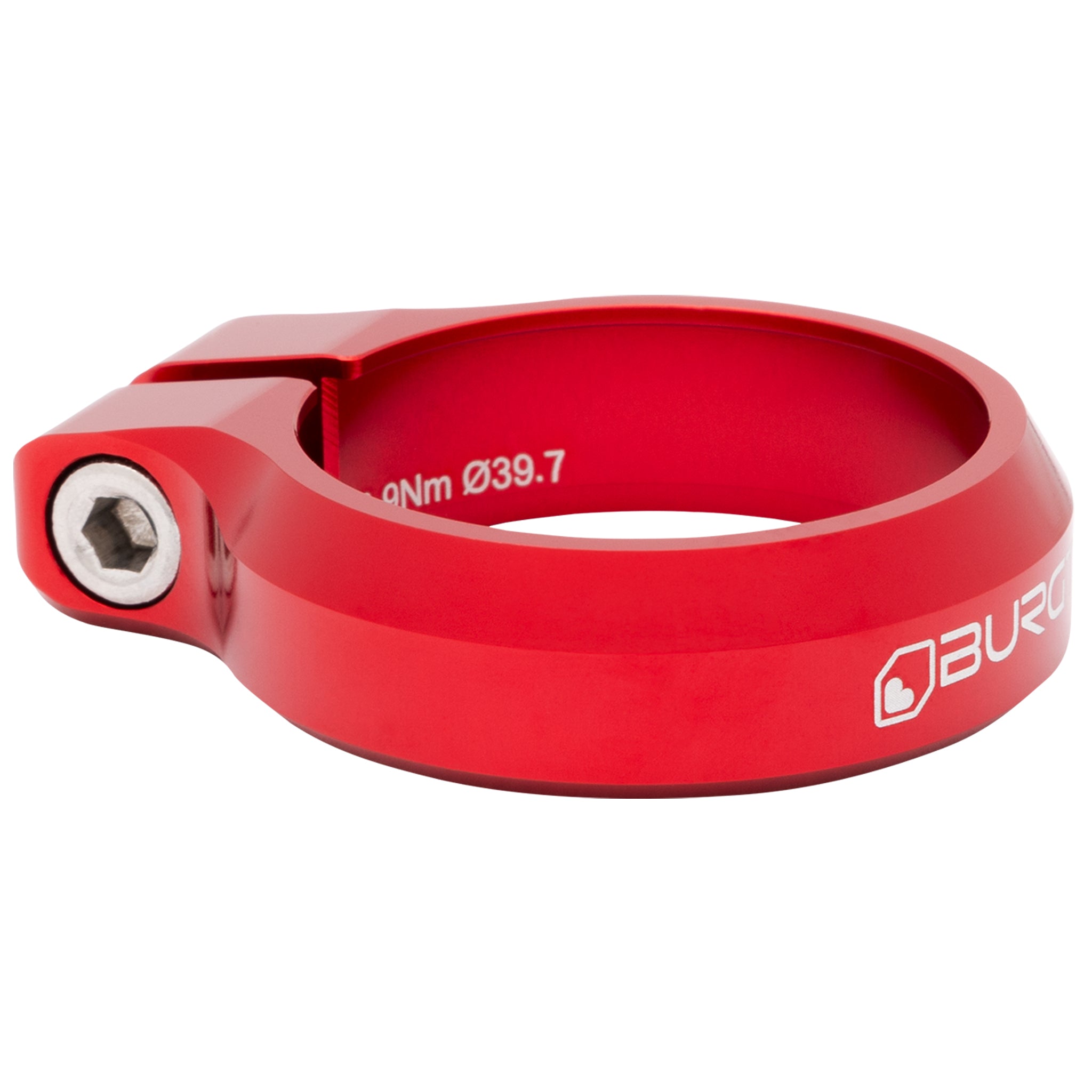be'CRIE Burgtec Seat Clamp 39.7mm Race Red – Pro Bike Supply