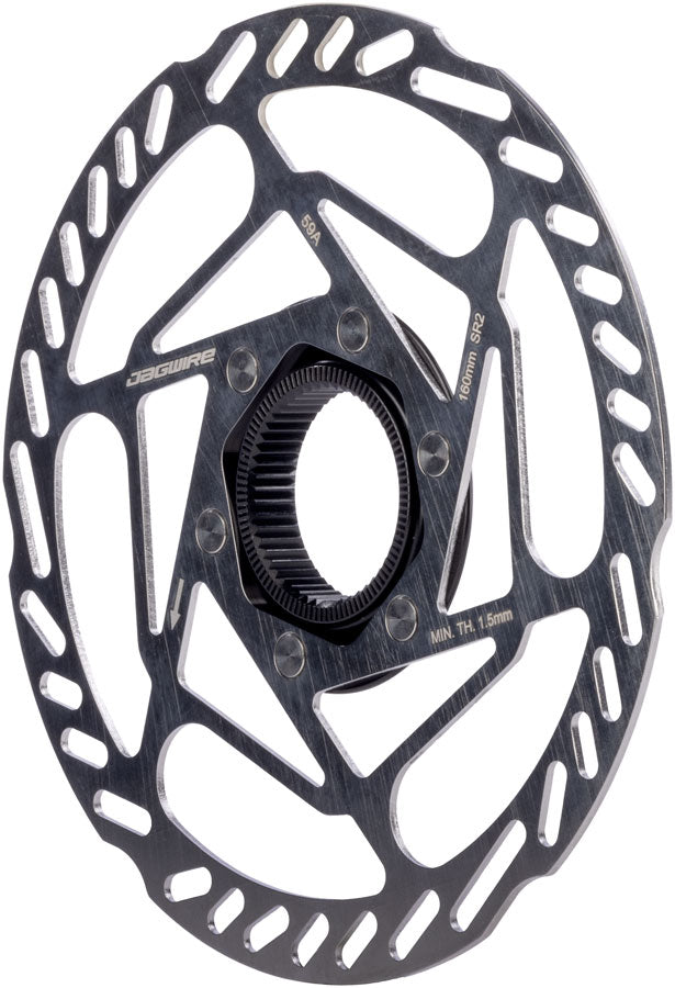 Jagwire Sport SR2 Disc Brake Rotor - 160mm Center Lock Includes Lockring 1.8mm Thickness