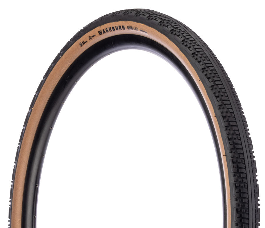 Teravail Washburn Tire - 650 x 47 Tubeless Folding Tan Durable Fast Compound