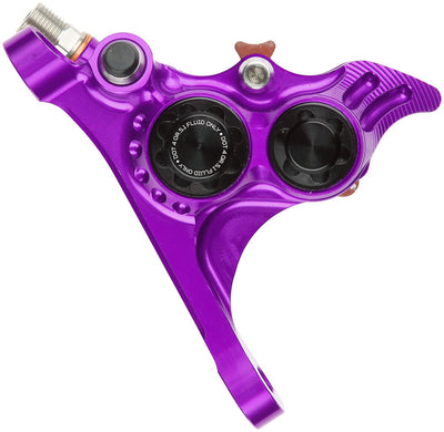 Hope RX4+ SL Disc Brake Caliper - Front Flat Mount Direct +20mm DOT Type Purple