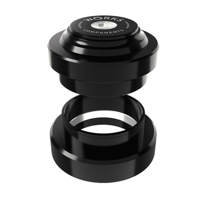 Works Components 1.5deg EC44-EC44 Angleset Headset : EC44/28.6 | EC44/40 External Threadless Complete Black Set 3 110-119mm