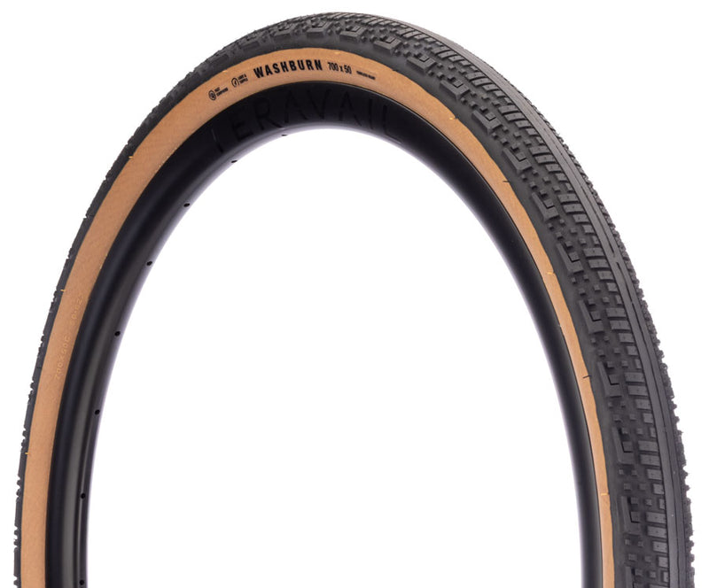Teravail Washburn Tire - 700 x 50 Tubeless Folding Tan Light Supple Fast Compound