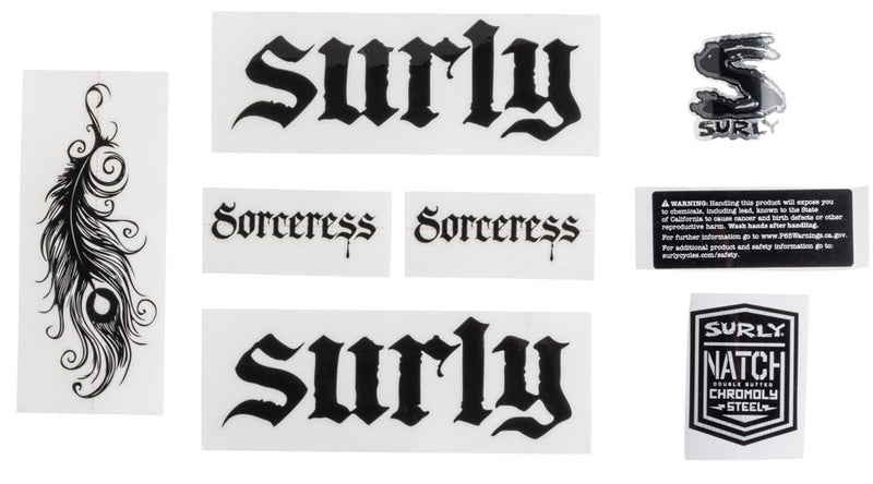 Surly Sorceress Decal Set - Black