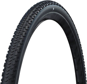 Schwalbe G-One RX Tire - 700 x 40 Tubeless Folding BLK Performance RaceGuard Addix Green E-25