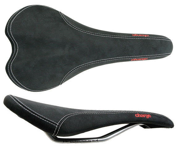Charge Bikes Spoon Saddle CrMo Black/Red Logo