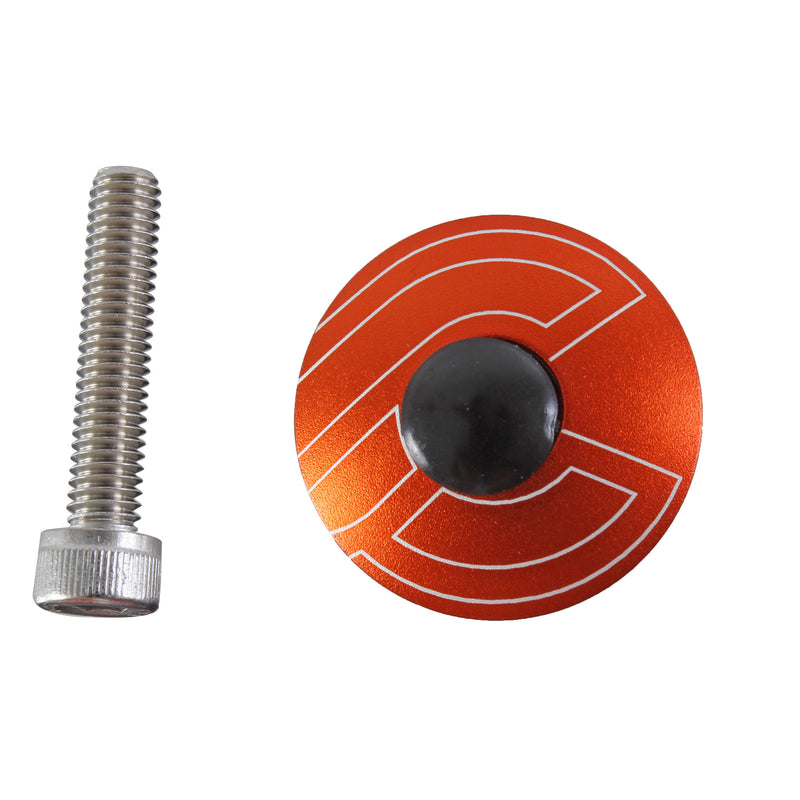 Cinelli Top Cap Kit Cinelli 1-1/8" Alloy Steerers Orange