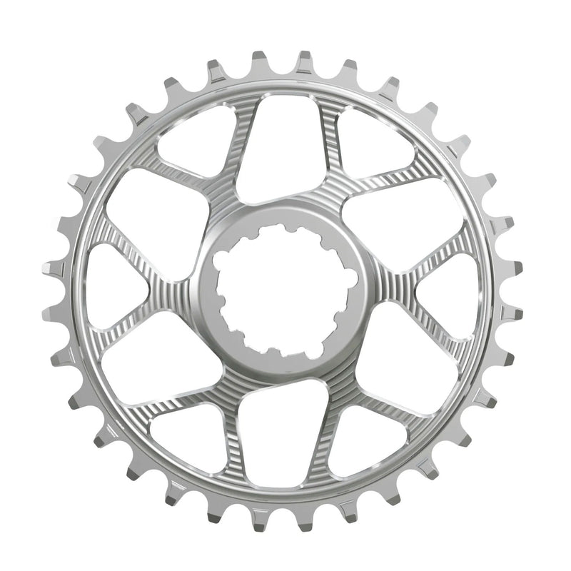 Works Components Round Chainring SRAM 3-Bolt40T 6mm Offset Silver