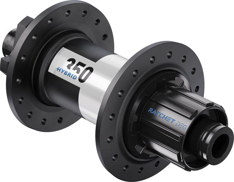 DT Swiss 350 DEG Hybrid Rear Hub - 12 x 148mm 6-Bolt HG Slim BLK/White 32H DEG 60 DF