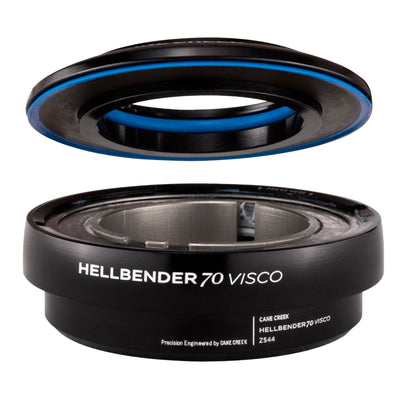 Cane Creek Hellbender 70 Visco Upper Headset - ZS44/28.6-H13.5, Mid Tune, Black
