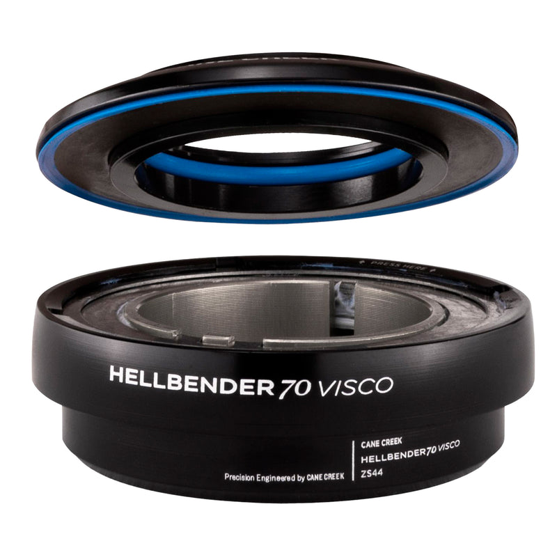Cane Creek Hellbender 70 Visco Upper Headset - ZS44/28.6-H13.5, Mid Tune, Black