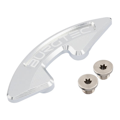 Burgtec Chainring Bash Guard - Single - Rhodium Silver