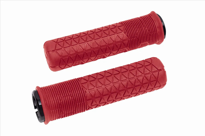 Fractal Lock-On Trail Grip - 34.5mm / Dark Red
