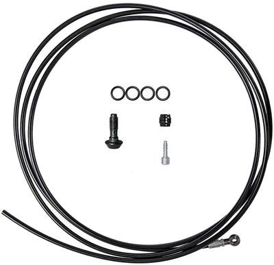 Magura Hydraulic Brake Hose - 2500mm Banjo Line Fitting Black
