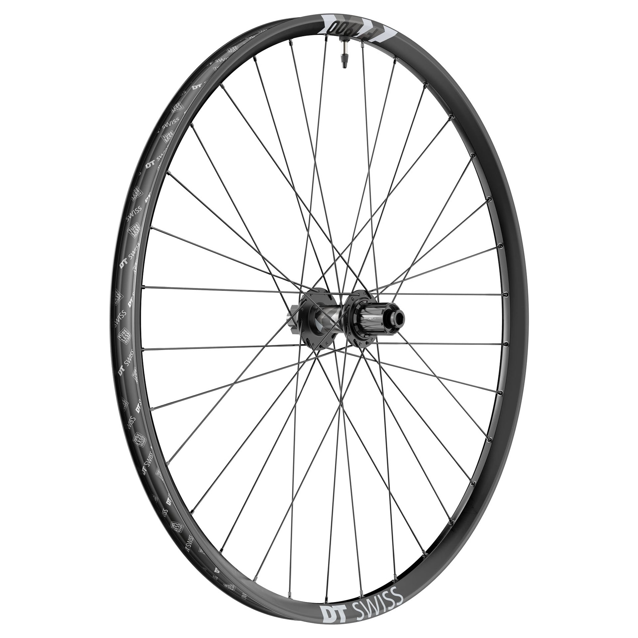 DT Swiss F 1900 Classic Rear Wheel - 27.5" 12 x 148mm 6-Bolt HG 11 MTN Ratchet LN 18 BLK