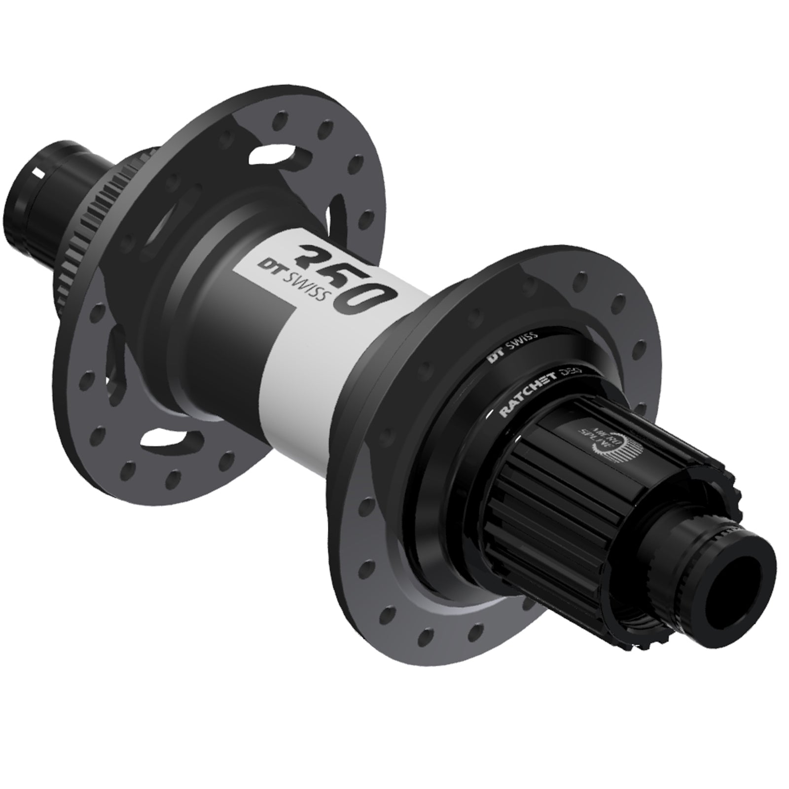 DT Swiss 350 DEG Rear Hub - 12 x 148mm Center-Lock Micro Spline BLK 28H 72pt