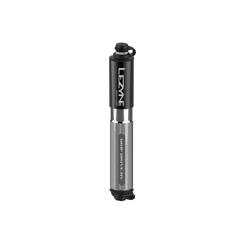 Lezyne Grip Drive HV Pump ABS Flip Chuck 90PSI Silver S 186 mm