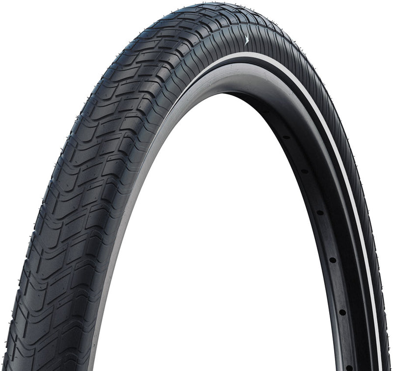 Schwalbe Motion Big Apple Tire - 26 x 2.15 Clincher Wire BLK/Reflex Standard RaceGuard Addix Green E-25
