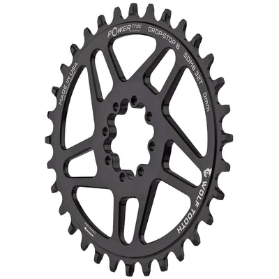 Wolf Tooth Components 8-Bolt Oval Direct Mount Ring (3mm Offset) 30T Blk