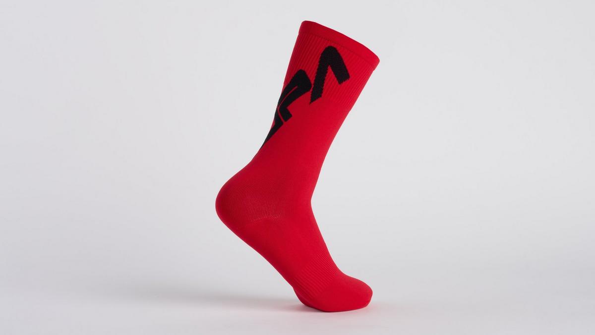 Supacaz SupaSox Twisted Sock - Black/Red / S