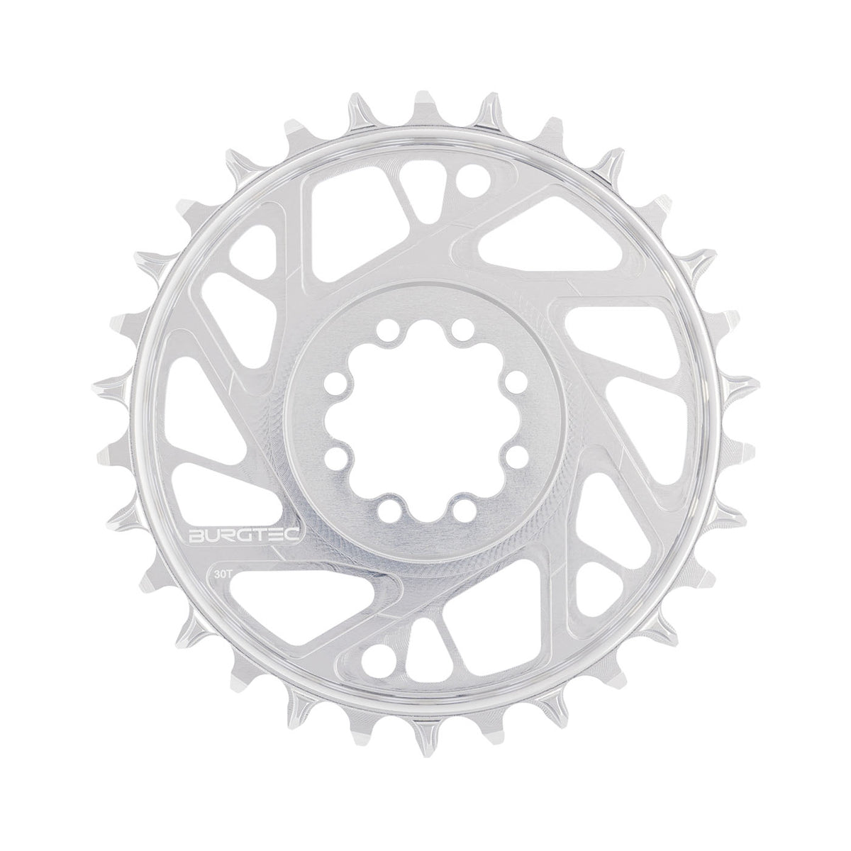 Burgtec 3mm Offset Thick Thin Chainring SRAM 8-Bolt 30T Silv