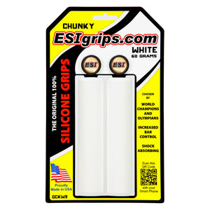 ESI grips MTB RacerS Edge Silicone Grips White