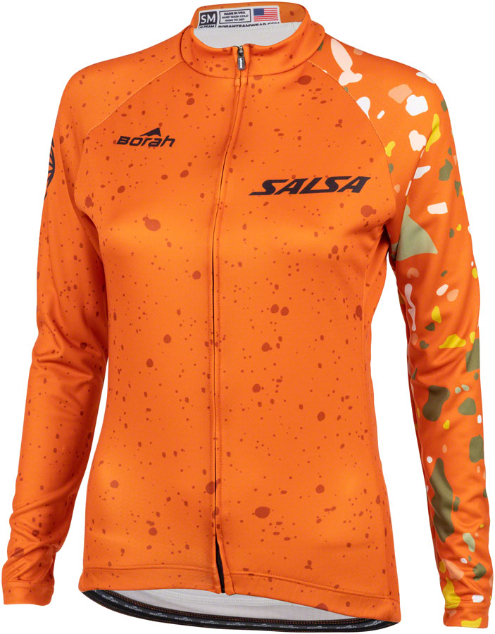 Salsa Women's Terrazzo Long Sleeve Jersey - 3X-Large Orange