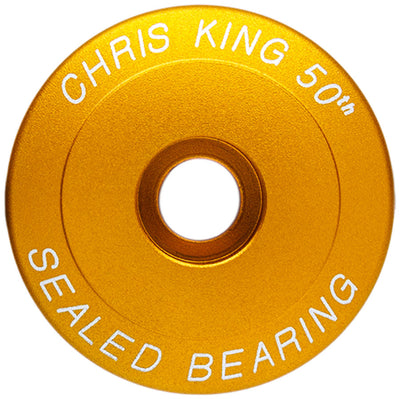Chris King Headset Stem Cap - 1" Matte Gold 50th Anniversary