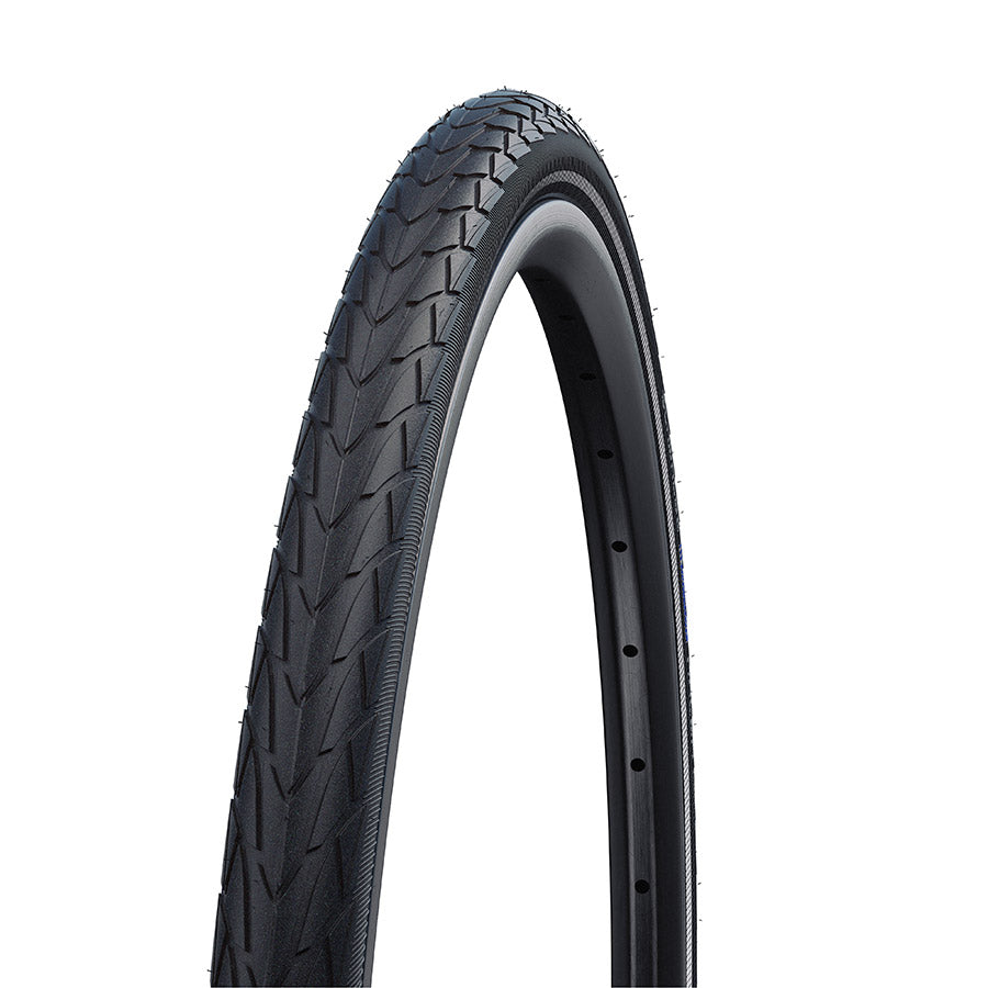 Schwalbe Marathon Racer Hybrid Tire 700x30C Wire Clincher Addix Green RaceGuard Reflex 67TPI Black