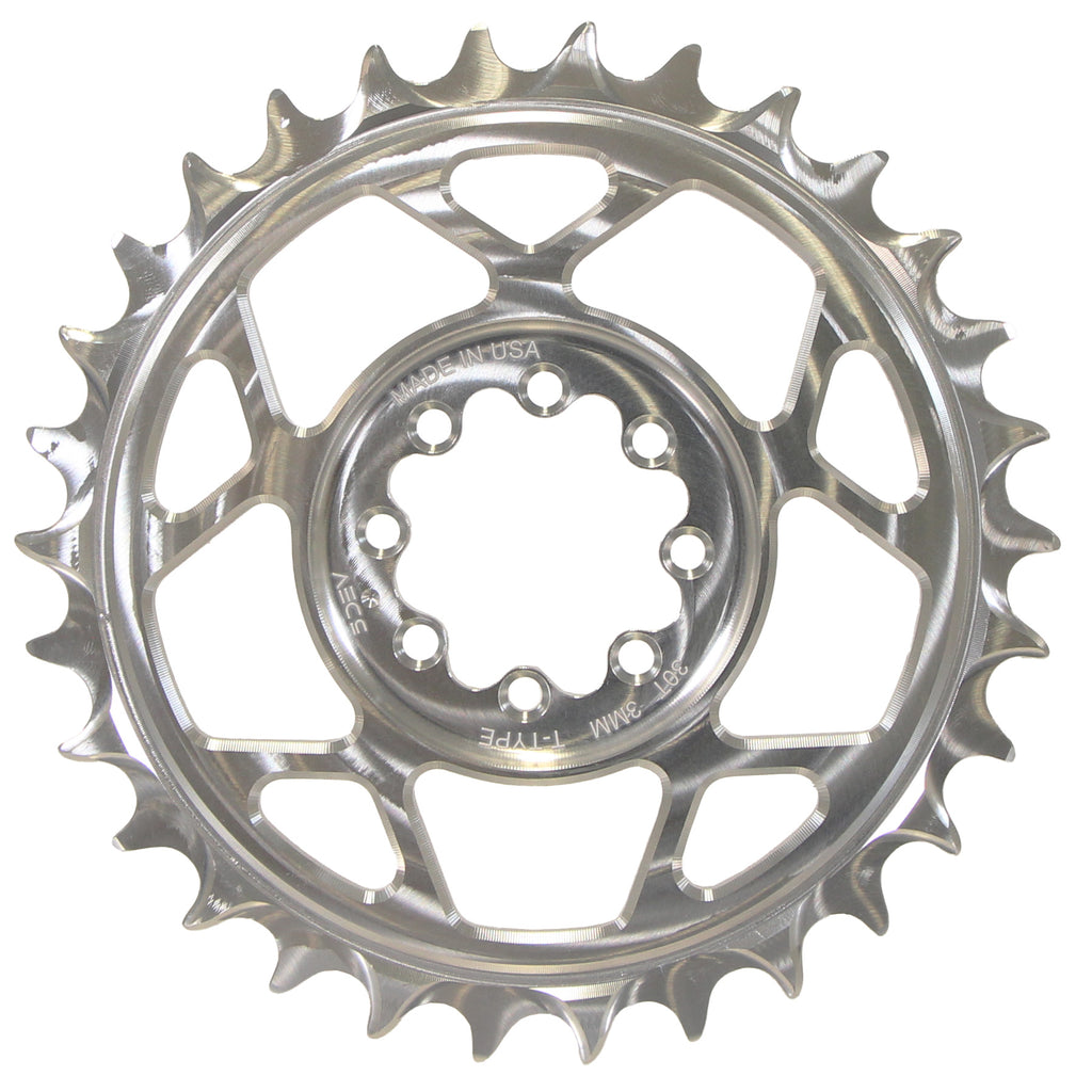 5Dev T-Type 8-Bolt Chainring 3mm Offset 30T - Clear