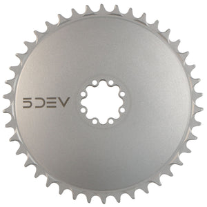 5Dev Aluminum Aero Road Chainring 8-Bolt Sram 42T Raw