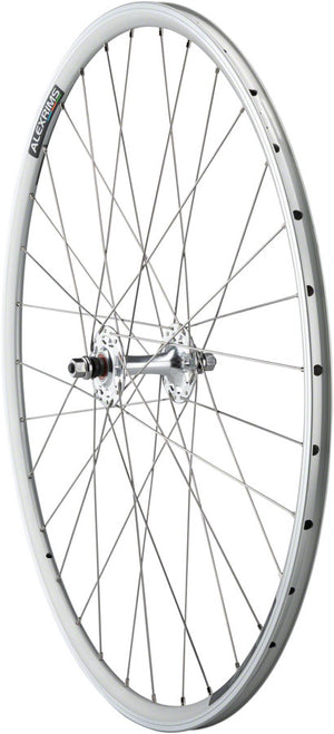 Quality Wheels Value Double Wall Series Track Front Wheel - 700 9x1 Threaded x 100mm Rim Brake Silver Clincher Cartridge 32H