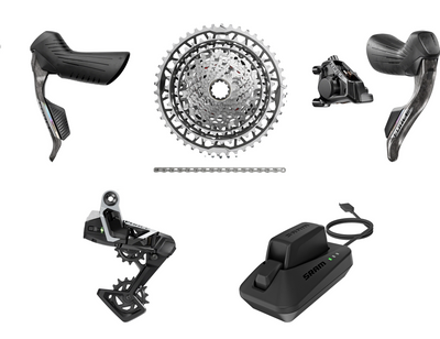 SRAM Force E1 XPLR 13-Speed eTap HRD AXS Groupset - Force HRD Shifters, Rear Derailleur, Battery/Charger, Chain & Cassette