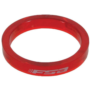FSA PolyCarb Headset Spacer 1-1/8"x5mm Red 10/C