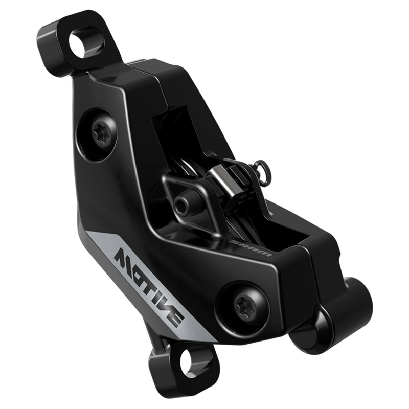 SRAM Motive Silver Disc Brake Caliper Assembly - Front/Rear Post Mount 4-Piston Gloss BLK A1+