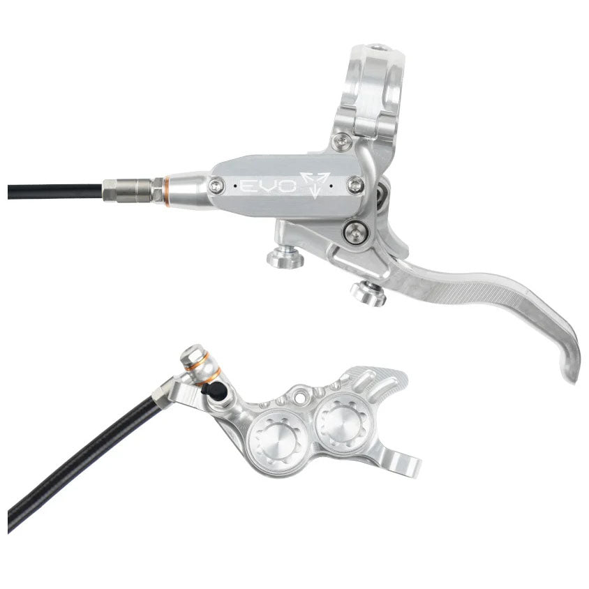 Hope Tech 4 Evo GR4 Disc Brake and Lever - Left/Front, Post Mount 74mm, Silver