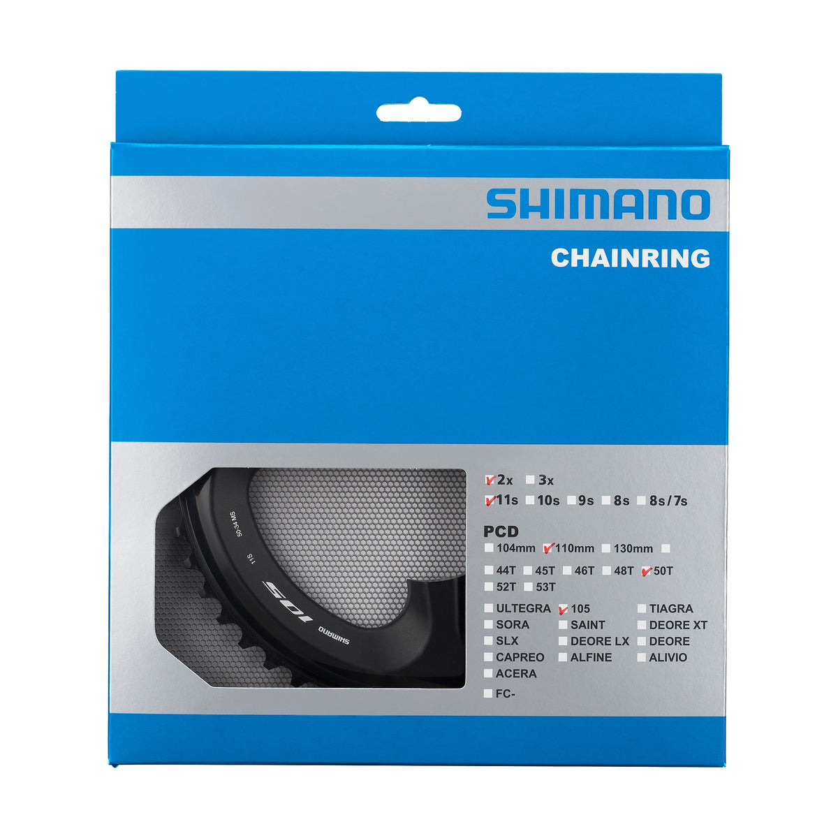 FC-R7000 Chainring 50T-MS (Black) for 50-34T