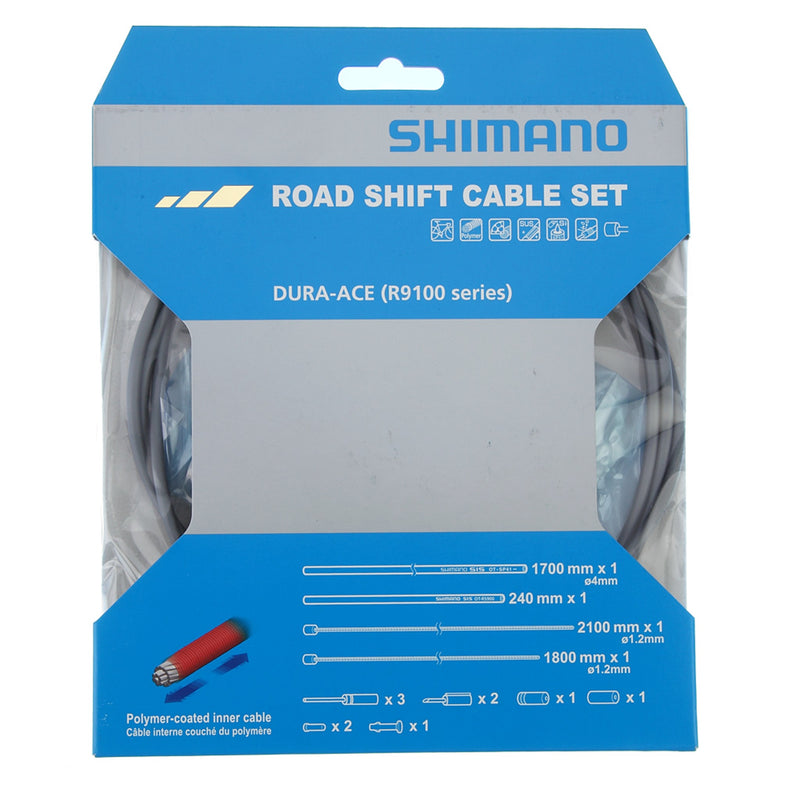 Road Shift Cable Set Polymer Coated for R9100, OT-RS900 Included - Grey