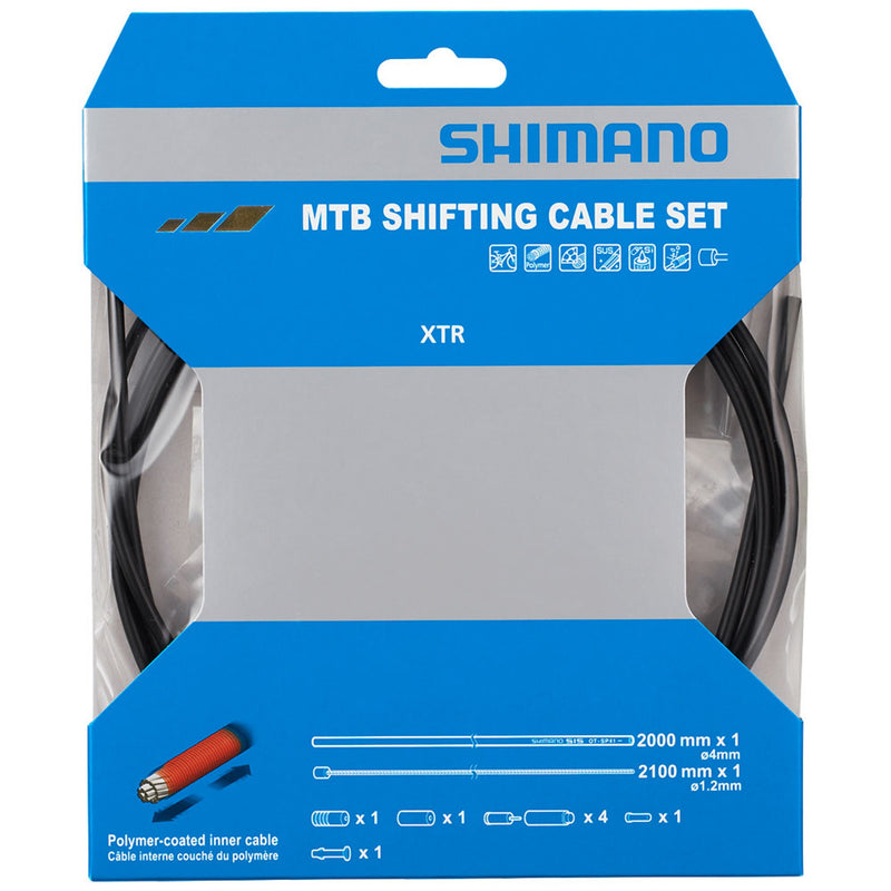 OT-SP41 MTB Polymer Coated Shift Cable Set for Rear Derailleur Only- Black